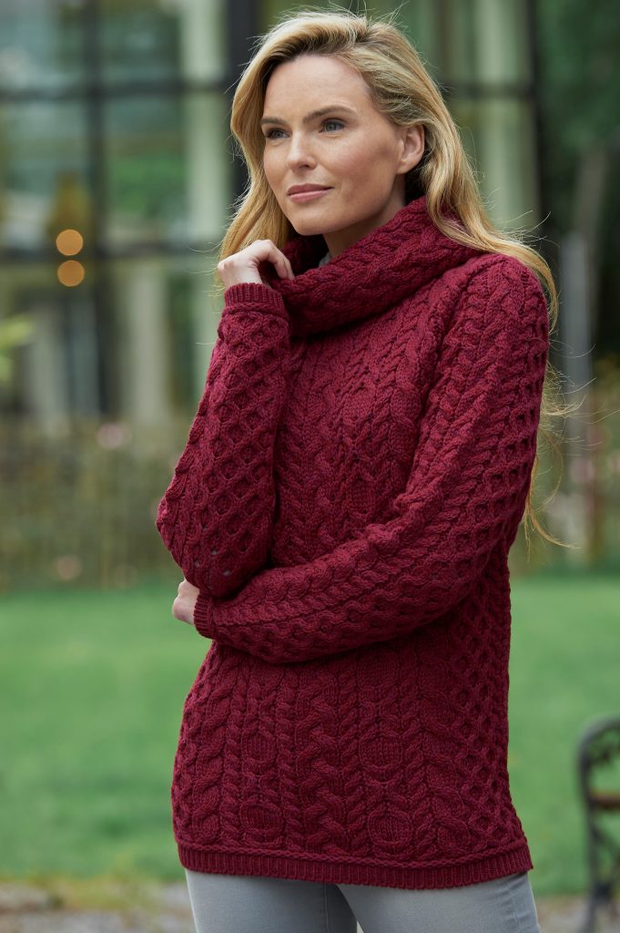 GLENCAR COWL NECK SWEATER CW4885 West End Knitwear