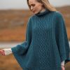 Brosna Ribbed Poncho R4906 Tea