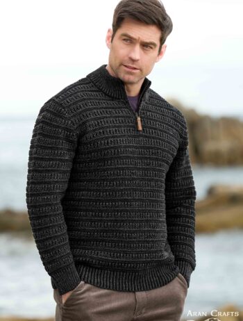 FANORE PLATED QUARTER ZIP SWEATER X5686